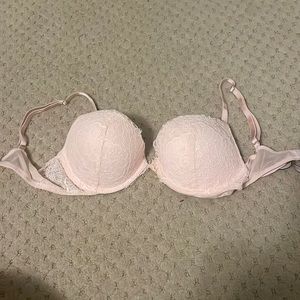 Light pink lace padded bra